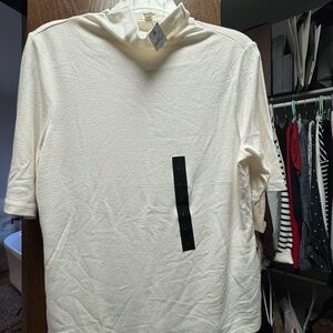 Women’s Cream Banana Republic Mock Neck Knit Top